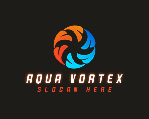 Fire Ice Vortex logo design