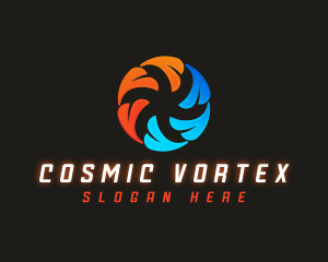 Vortex - Fire Ice Vortex logo design