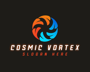 Flame Ice Vortex logo design