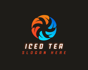 Flame Ice Vortex logo design