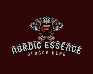 Nordic - Viking Warrior Gaming logo design