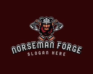 Norseman - Viking Warrior Gaming logo design