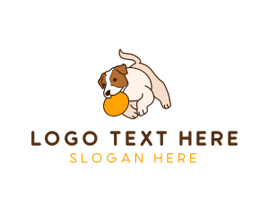 Run - Frisbee Dog Running logo design