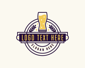 Weizen Glass - Liquor Beer Pub logo design