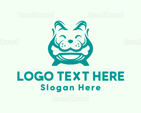 Cute Dog Chew Bone Logo