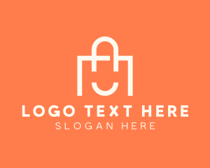 Retailer - Shopping Bag Letter A logo design