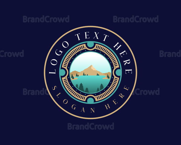 Mountain Lake Scenery Logo