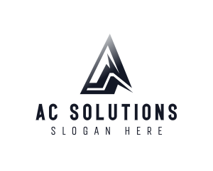 Mountain Mining Letter A logo design