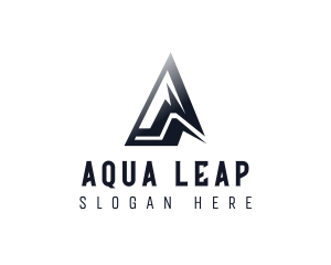 Mountain Mining Letter A logo design