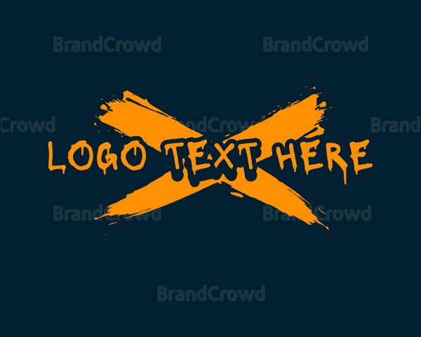 Brush Cross Wordmark Logo