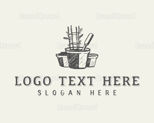 Backyard Potted Garden Logo