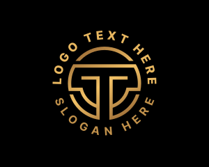 Coin - Tech Crypto Letter T logo design