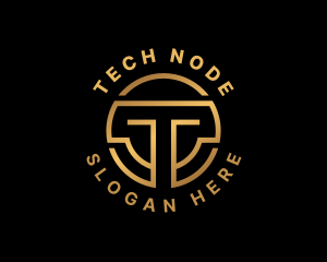 Tech Crypto Letter T logo design