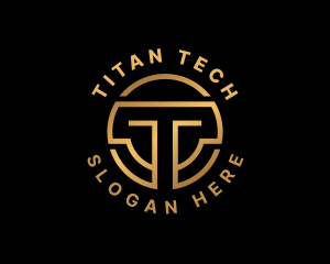 Tech Crypto Letter T logo design