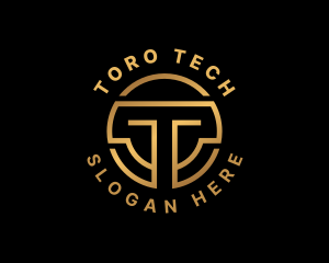 Tech Crypto Letter T logo design