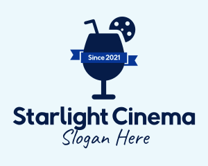 Cinema Drink Refreshment logo design