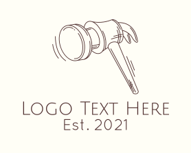 Hammer - Vintage Construction Hammer logo design
