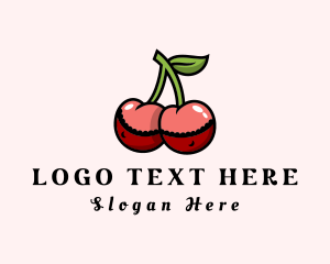 Pleasure - Erotic Cherry Boobs logo design