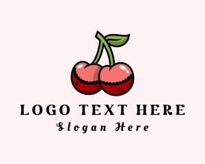 Adult - Erotic Cherry Boobs logo design