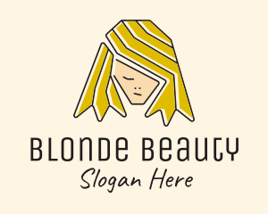 Blonde - Blonde Hair Person logo design