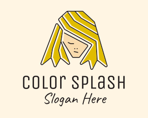 Blonde Hair Person  logo design