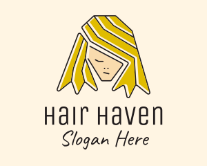 Blonde Hair Person  logo design