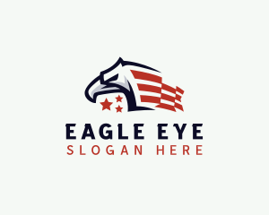 Patriotic American Eagle logo design