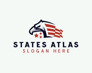 Patriotic American Eagle logo design