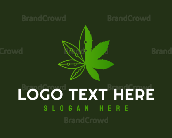 Weed Tech Herb Logo