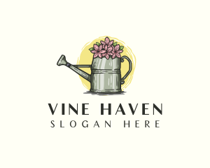 Watering Can Gardening logo design