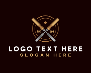 Log - Chisel Carpentry Joinery logo design