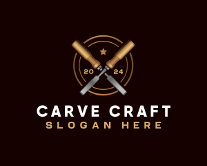 Chisel Carpentry Joinery logo design