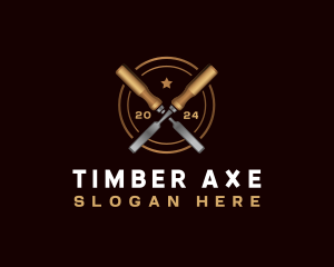 Chisel Carpentry Joinery logo design