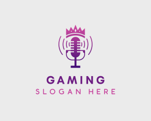 Podcast - Crown Podcast Music logo design