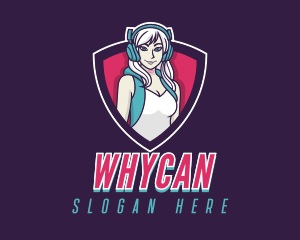 Esports Gamer Woman Logo