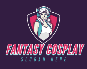 Cosplay - Esports Gamer Woman logo design