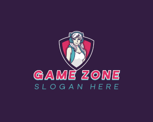 Esports Gamer Woman Cosplay logo design