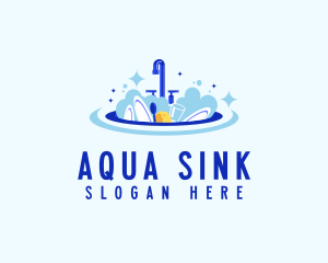 Sink - Clean Dishwasher Faucet logo design