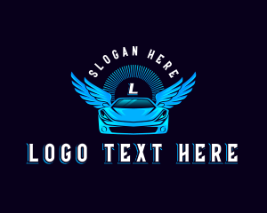 Driving - Automotive Car Wings logo design