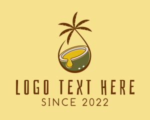 Relax - Tropical Coconut Oil logo design