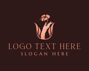  Floral Hands Wellness Logo