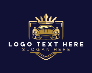 Transport - Crown Shield Car logo design