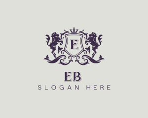 Elegant Horse Heraldry Logo