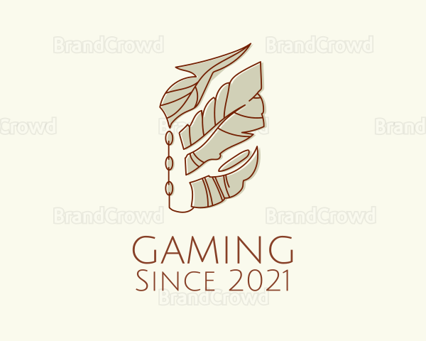 Leaf Earring Jewel Logo