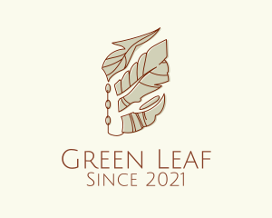 Leaf Earring Jewel  logo design