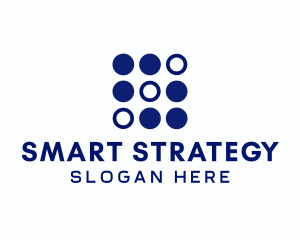 Strategic - Simple Modern Dots logo design