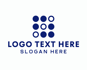 Strategic - Simple Modern Dots logo design