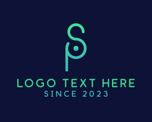 Letter Sp - Digital Technology Studio logo design