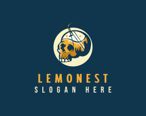 Alcohol - Skull Alcohol Cocktail logo design