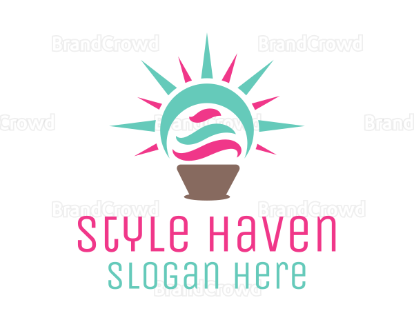 Colorful Sunny Cupcake Logo